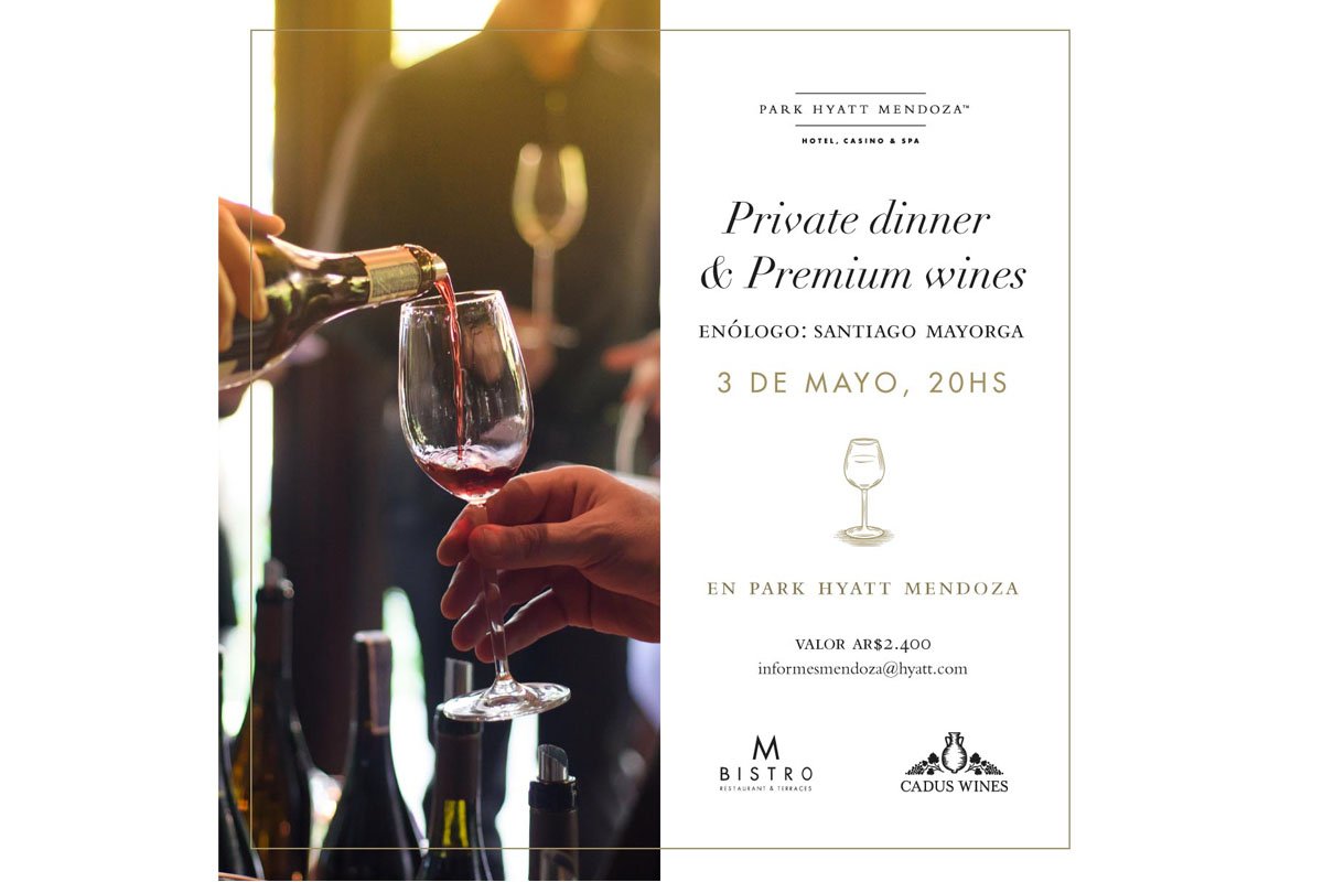 Cenas exclusivas en Park Hyatt Mendoza