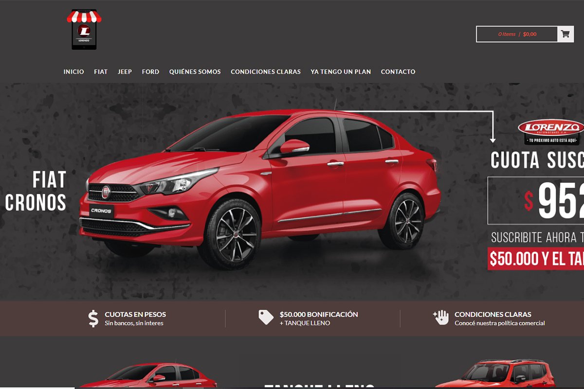 En Lorenzo Automotores también podés comprar on line
